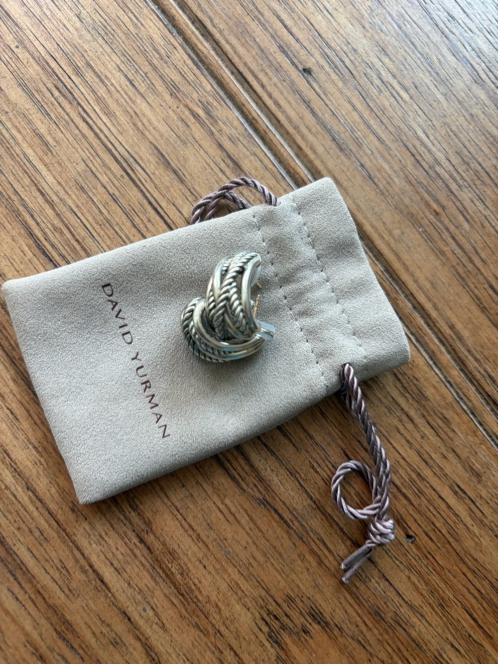 David Yurman Sterling Silver Twisted Cable Knot Earrings